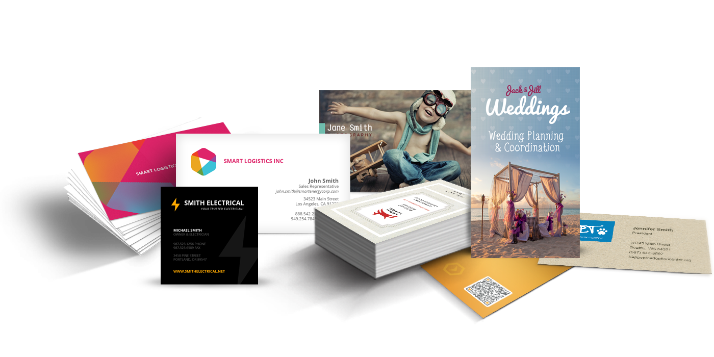 Printed business cards